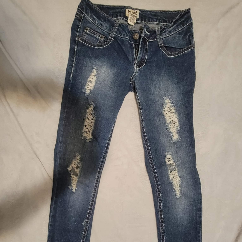 Distress Skinny Jeans by Mudd